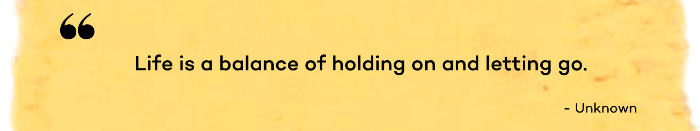 depression and fertility - Life is a balance of holding on and letting go 