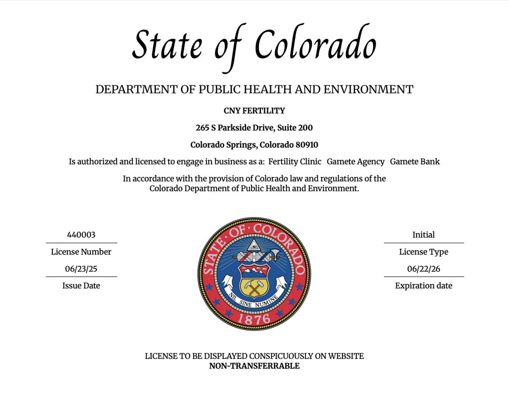 Colorado Department of Public Health and Environment License